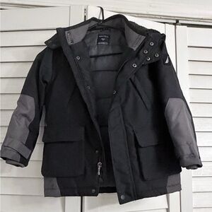 Nautica Two-Tone Black and Gray Coat